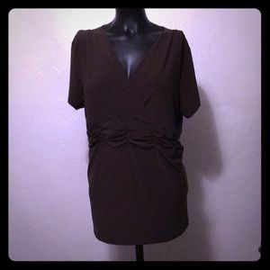 Worthington Women Stretch Brown Blouse